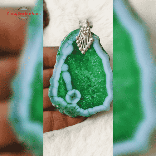 New-Project-14-5.png Green Druzy Agate Slices Pendants