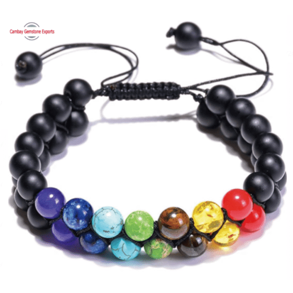 7 Chakra Double Line Beads Bracelets