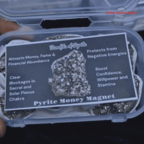 Natural Pyrite Clusters Gift Box