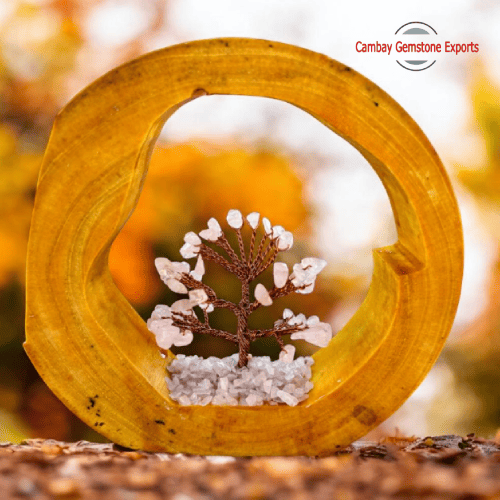 Gem Chip Tree with Wooden Base #6