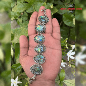 #6 Abalone Shell German Silver Bracelets