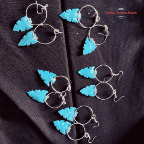 Premium Arrowhead Stone Earrings Pair #5