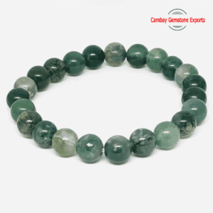 Natural Prehnite Gemstone Bracelet Dazzling Round Shape Gemstone Bracelet