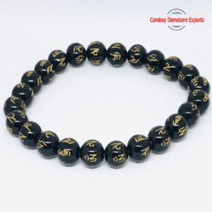 Natural Black Gemstone Healing For power Energy Gemstone Bracelet