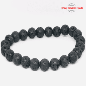 Natural Lava Gemstone Bracelet Ravishing Round Shape Gemstone Bracelet