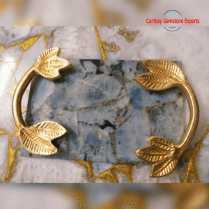 Natural Moonstone Gemstone Serving Trays Unique Quality Serving Trays