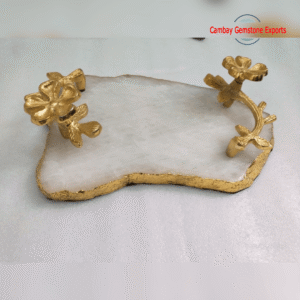Natural White Agate Serving Trays Dazzling Serving Trays Home Decor Gift