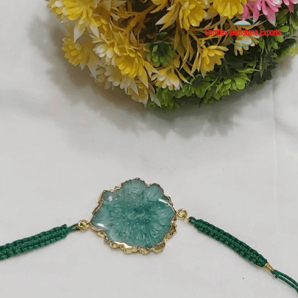 Natural Green Solar Agate Gemstone Bracelet Beautiful Jewelry's Bracelet Gift For Mother