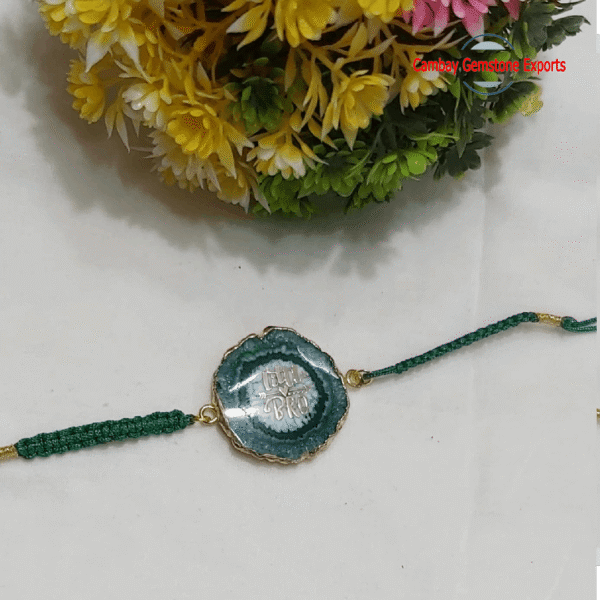 Beautiful Solar Agate Gemstone Bracelet Adjustable Antique Bracelet