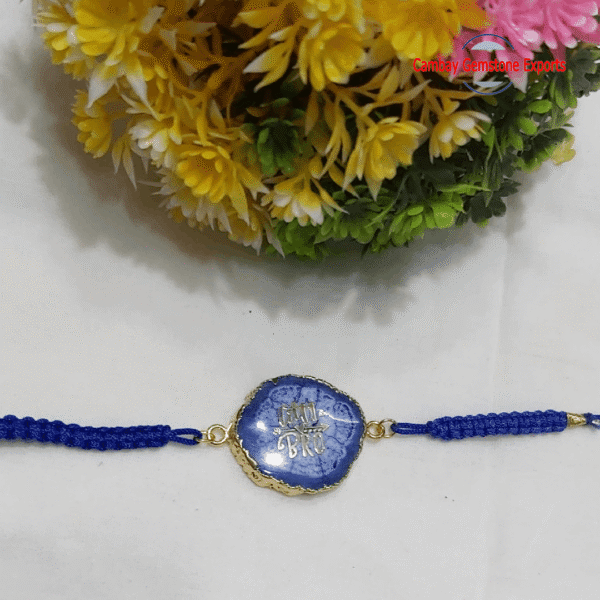 New-Project-2023-04-02T190229.770.png Natural Blue Solar Agate Gemstone Bracelet AAA Quality Jewelry's Gift