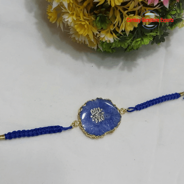 New-Project-2023-04-02T190514.276.png Natural Blue Solar Agate Gemstone Bracelet AAA Quality Gemstone Adjustable Bracelet Gift For Him