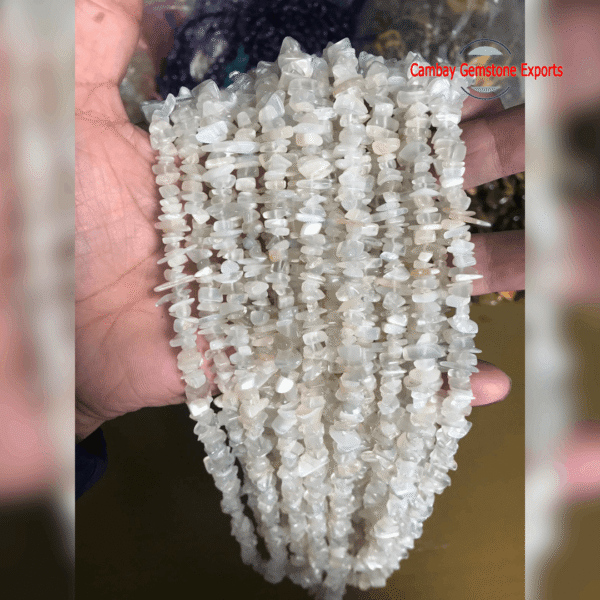 Natural White Gemstone Uncut Gemstone Beads