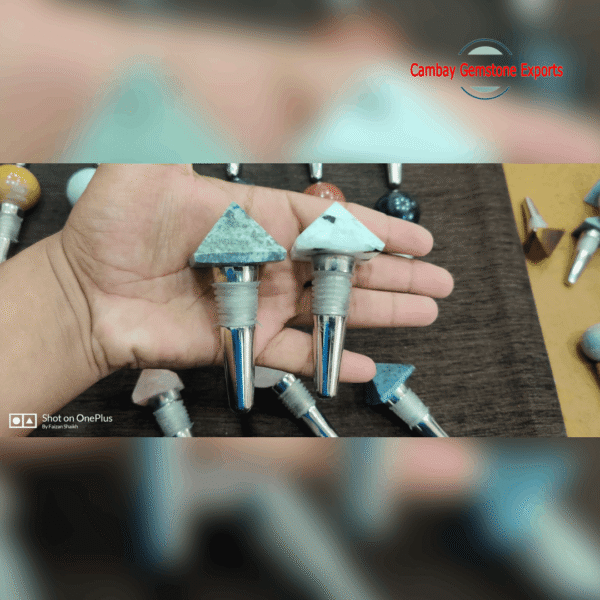 GEMSTONE PYRAMIDS BOTTLE STOPPER
