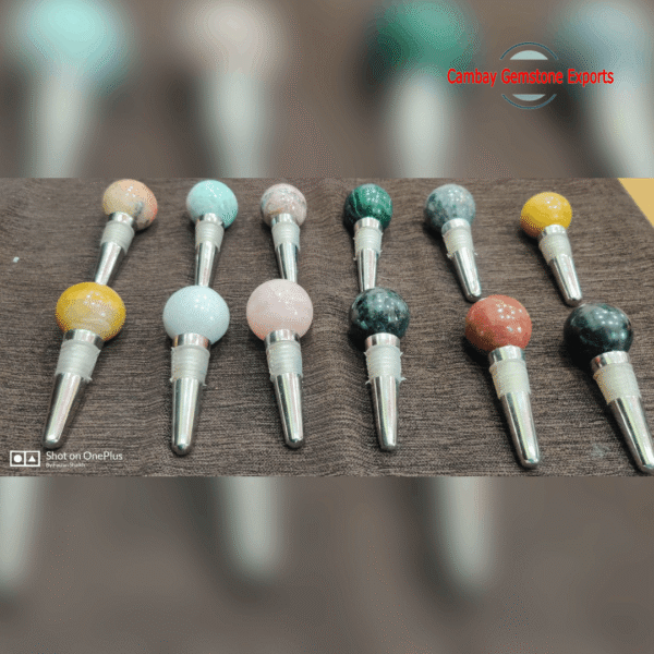 GEMSTONE ROUND BOTTLE STOPPER