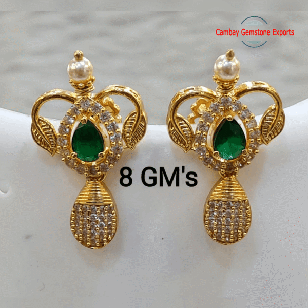 Wonderful Leaf Shape Gemstone Earring Fashion Jewelry's Earring Gift For Christmas