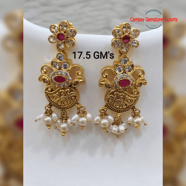 Amazing Peacock Gold Plated Long Earring Love and Friends Ship Earring