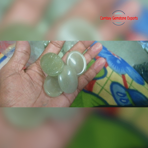 Natural Green Thumbstone Gemstone Power Of Meditation Gemstone Thumbstone