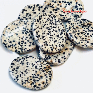 Natural Dalmatian Jasper Thumbstone Gemstone Dazzling Dotted Gemstone Thumbstone