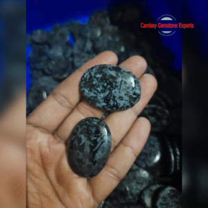 Natural Black Obsidian Thumbstone Gemstone Healing For Energy Thumbstone Loose Gemstone