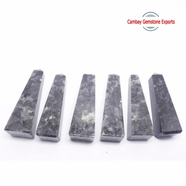 Natural Black Jasper Gemstone Obelisks Tower Healing Energy Point Obelisks Tower