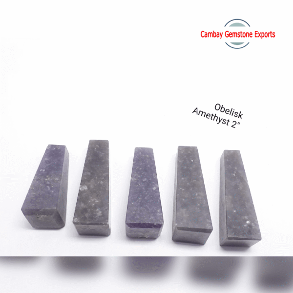 Natural Lepidolite Gemstone Obelisks Tower Dazzling Healing For Energy Tower