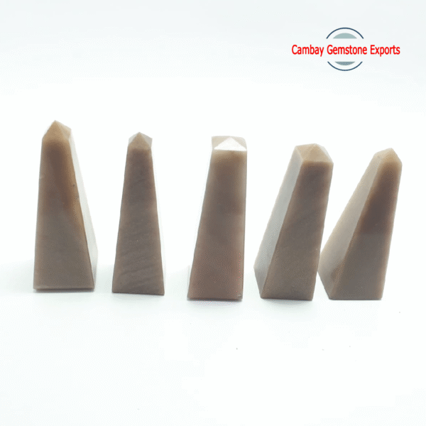 Natural Orange Calcite Gemstone Obelisks Tower Power Of Meditation Tower