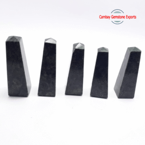 Natural Black Obsidian Gemstone Obelisks Tower Healing For Energy Tower