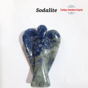 Natural Sodalite Gemstone Angel Top Quality Handmade Showpieces Angel