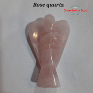 Natural Rose Quartz Gemstone Angel Wonderful Lite Pink Gemstone Angel