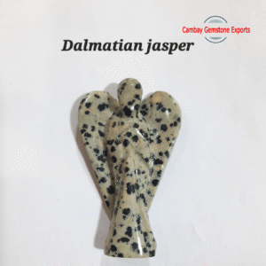 Beautiful Dalmatian Jasper Gemstone Angel Unique Showpiece Home Decor Angel