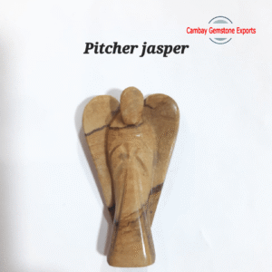 Natural Pitcher Jasper Gemstone Angel Marvelous Brown Jasper Angel