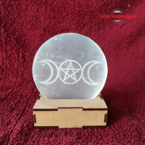AAA Quality Selenite Engraves Coasters Gemstone Power Of Meditation