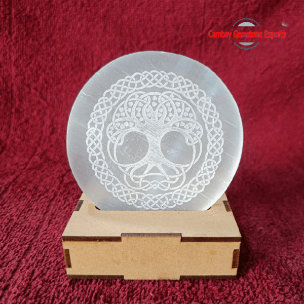 Marvelous Selenite Engraves Coasters Gemstone Carving Selenite Coasters