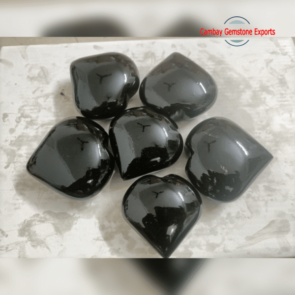 Natural Obsidian Heart Shape Gemstone Handmade Jewelry's Gemstone Gift For Him