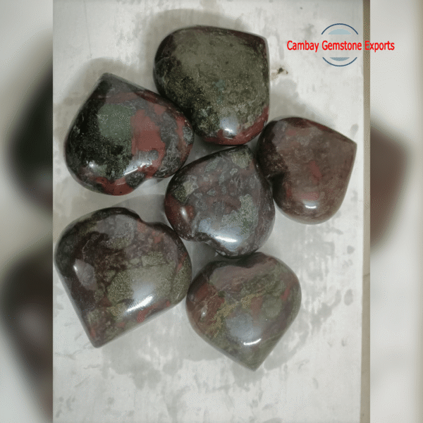 Natural Dragon Jasper Gemstone Beautiful Heart Shape Gemstone Gift For Women