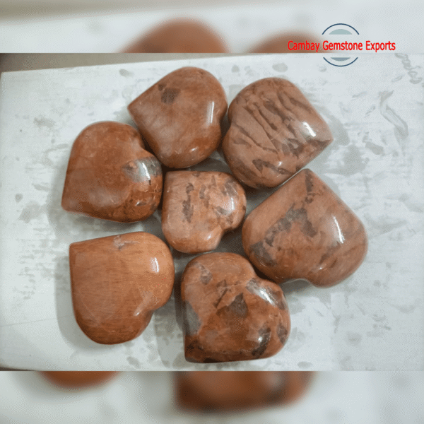 Natural Dark Peach Moonstone Gemstone Unique Loose Jewelry's Gemstone