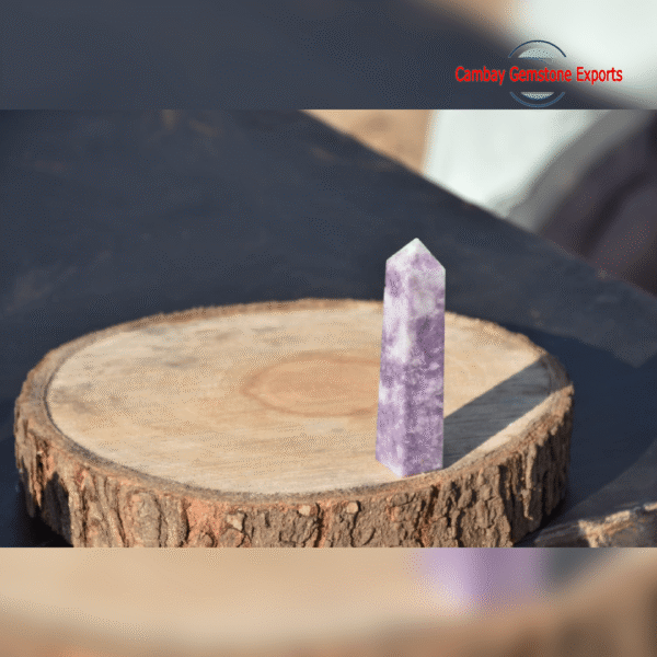 Natural Lepidolite Gemstone Point Tower Loose Making Jewelry's Pendant