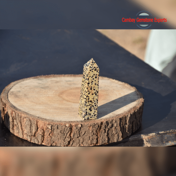 Natural Dalmatian Jasper Gemstone Point Tower Make A Pendant Size Tower