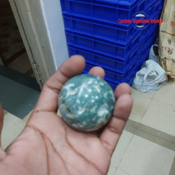 Natural Apatite Gemstone Ball Dazzling Handmade Showpieces Home Decor Ball