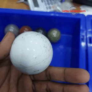 Natural White Howlite gemstone Ball Dazzling Healing For Energy Gemstone Ball