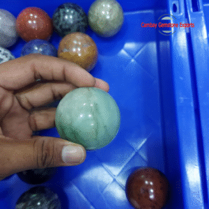 Natural Green Jasper Gemstone Ball Power Of Meditation Stone Rough