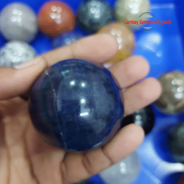 Natural Blue Sodalite Gemstone Ball Dazzling Blue Sodalite Gemstone Ball
