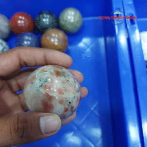 Natural Sunstone Gemstone Ball Handmade Round Ball Gemstone