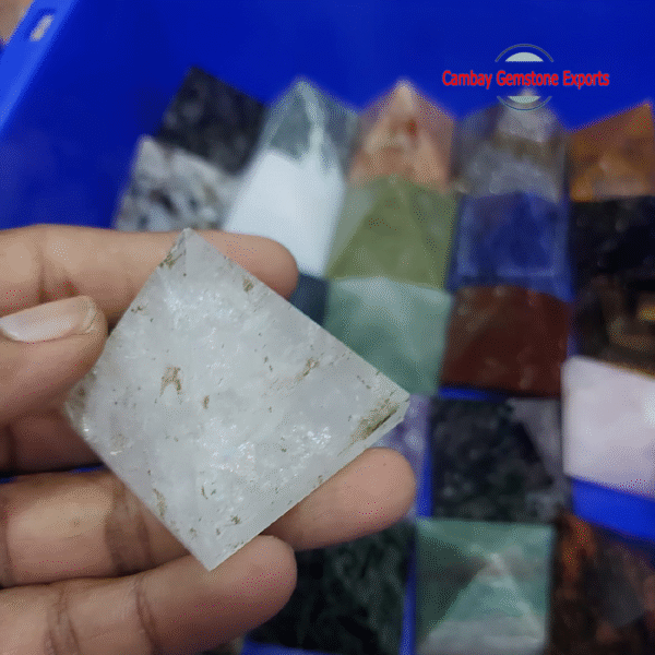 New-Project-2023-04-23T015501.341.png Natural White Gemstone Pyramid Attractive Healing For Energy Gemstone Pyramid