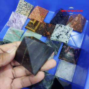 Natural Black Tiger Eye Gemstone Pyramid Attractive Healing For Energy Gemstone Pyramid