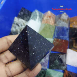 Natural Blue Goldstone Gemstone Pyramid Amazing Quality Loose Gemstone
