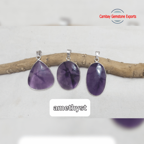 AMETHYST CABACHONS PENDANTS