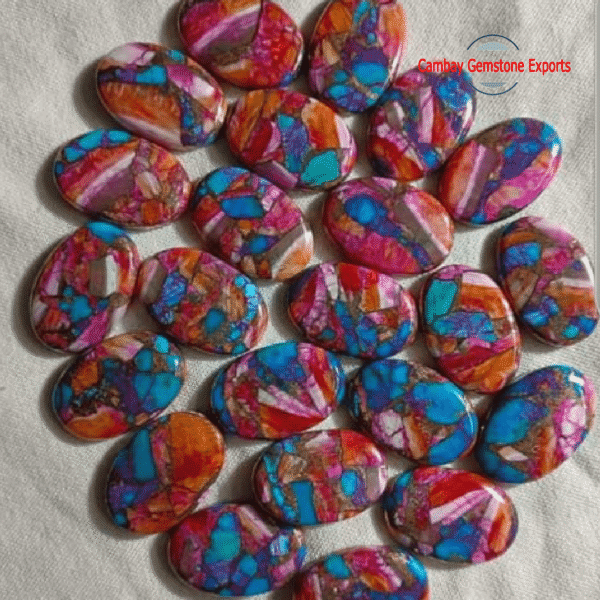 Amazing Oyster Copper Turquoise Cabochon Loose Gemstone