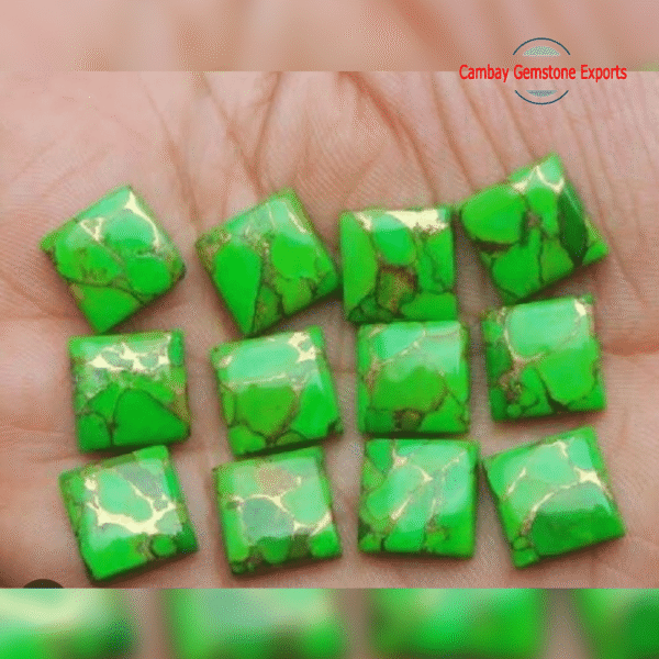 Dazzling Green Copper Turquoise Cabochon Loose Jewelry's Gemstone