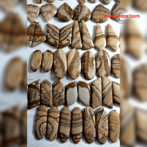 New-Project-2023-05-21T141643.979-min.png Natural Picture Jasper Cabochon Pair Gemstone Loose Making For Earring Gemstone